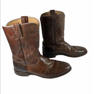 Justin Cowboy Brown leather boots size 10D